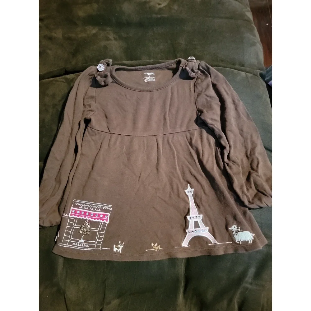 Gymboree parisian chic Paris Eiffel tower top size 4